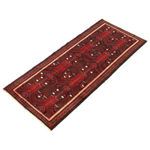 ECARPETGALLERY One-of-a-Kind 3'9" X 9' 1990s Runner Wool Area Rug in