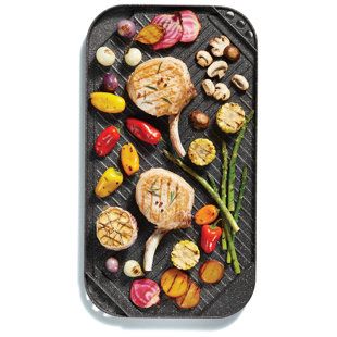The Rock by Starfrit 10.6" x 19.5" Reversible Grill/Griddle
