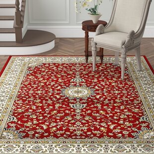 ASTORIA GRAND Mulkerins Oriental Wool Red Area Rug