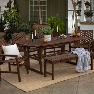 WINSTON PORTER Alfonsi 6 - Person Rectangular Outdoor Dining Set