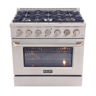KUCHT Pro-Style 36 in. 5.2 cu. ft. 6-Burner Freestanding Gas Range with Convection Oven
