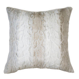 DANIEL DESIGN STUDIO Animal Print Feather Reversible Throw Pillow