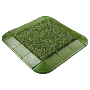 COURTYARD CASUAL FURNITURE Courtyard 12" x 3" Plastic Interlocking Deck Tile Kit in Green