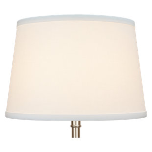 SYMPLE STUFF 8" H x 12" W Empire Lamp Shade - (Spider Attachment) in Linen White