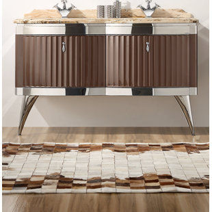 INFINITY FURNITURE IMPORT 53" Double Bathroom Vanity Base Only