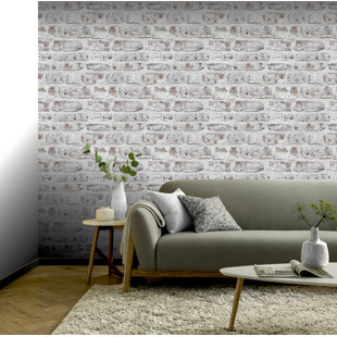 EAST URBAN HOME Whitewashed Roll Wallpaper
