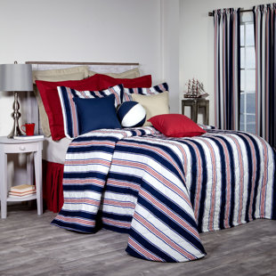 ADAMSTOWN AT HOME On course Stripe Single coverlet