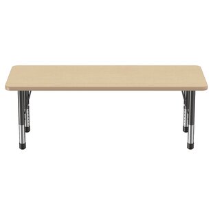 FACTORY DIRECT PARTNERS Rectangle T-Mold Dry Erase Adjustable Height Activity Table