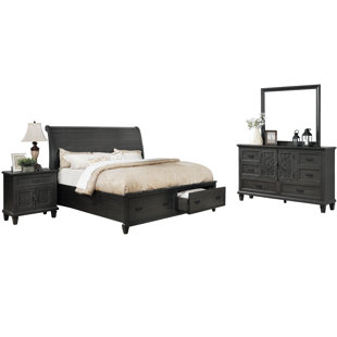 FLEUR DE LIS LIVING Schuck Sleigh 4 Piece Bedroom Set