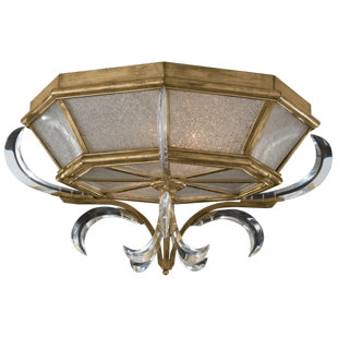 FINE ART HANDCRAFTED LIGHTING Beveled Arcs 26" Round Flush Mount