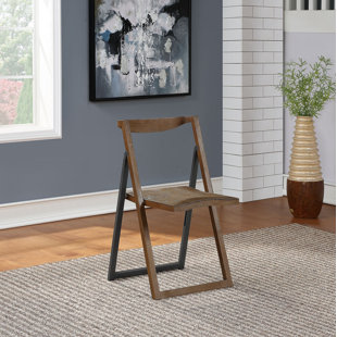 BORAAM INDUSTRIES INC Solid Wood Stackable Folding Chair Folding Chair Set (Set of 2)