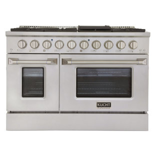 KUCHT Pro-Style 48 in. 6.7 cu. ft. 8-Burner Freestanding Double Oven Gas Range