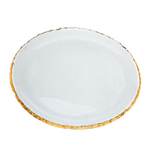 GODINGER SILVER ART CO Harper Gold Raw Edge Charger Plate