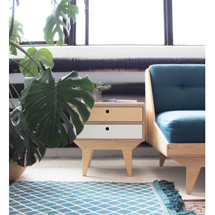 NORDEN HOME Miles 2 Drawer Bedside Table