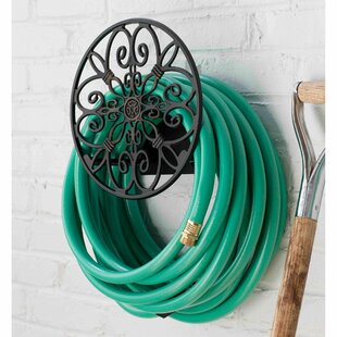 Liberty Garden Aluminum Decorative Wall Mount Butler Garden Hose Reel Formulaic