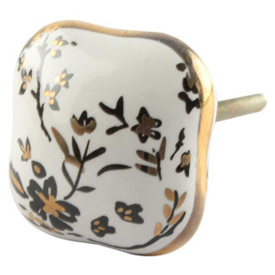 MARKTSQ Oversized Handpainted 1.4" Length Square Cabinet Knob