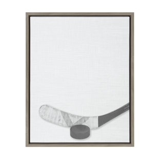HARRIET BEE 'Hockey Portrait' by Uniek- Floater Frame Photograph Print on Canvas
