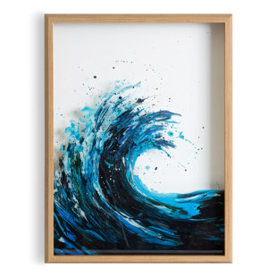 ROSECLIFF HEIGHTS Wave TOIR25481 by Uniek - Floater Frame Print on Glass