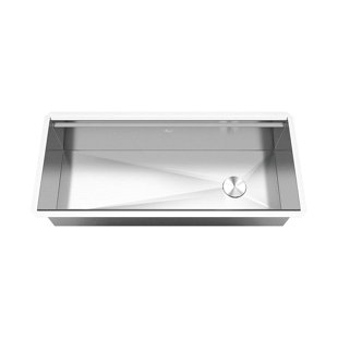KINGSMAN HARDWARE All-in-one Workstation 42" L x 19" W Undermount Stainless Steel Kitchen Sink