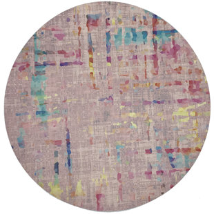 NICOLETTE MAYER Coco Vinyl Abstract Round Placemat (Set of 4)