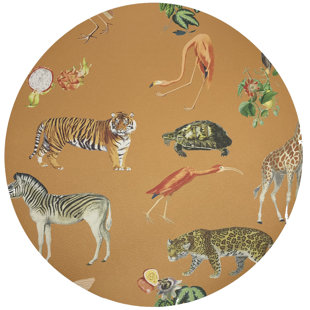 NICOLETTE MAYER Exotix Vinyl Animals/Nature Round Placemat (Set of 4)