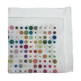 NICOLETTE MAYER Mod Confetti Andre Hemstitch 22" Linen/Cotton Napkin (Set of 4)