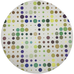 NICOLETTE MAYER Mod Confetti Vinyl Polka Dots Round Placemat (Set of 4)