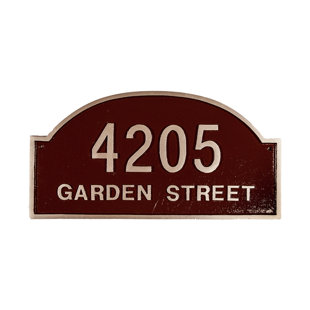 MONTAGUE METAL PRODUCTS INC. Dover 2-Line Wall Address Plaque
