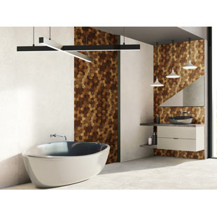 GLOBAL SPECIALTY PRODUCTS 10.75" x 12.4" Solid Wood Wall Paneling in Brown (Set of 10)