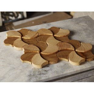 GLOBAL SPECIALTY PRODUCTS 10.47" x 12.13" Solid Wood Wall Paneling in Brown (Set of 10)