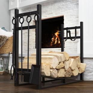 WINSTON PORTER Abhilash 33.5'' W Metal Log Rack