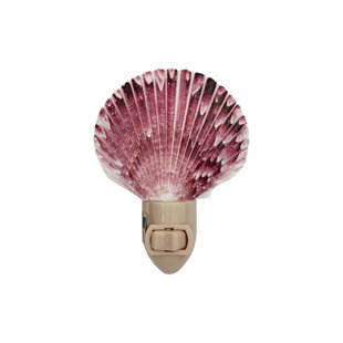 THE SEASHELL COMPANY Natural Scallop Shell LED Night Light