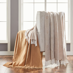 AMRAPUR OVERSEAS INC. Plain Weave / Muslin Throw Blanket