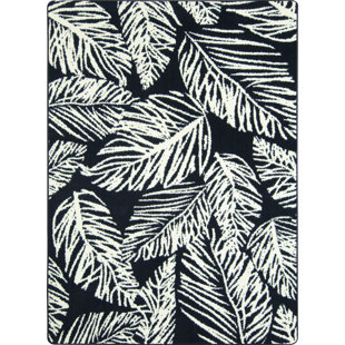 JOY CARPETS Cordova Tropical Tufted Black/White Rug