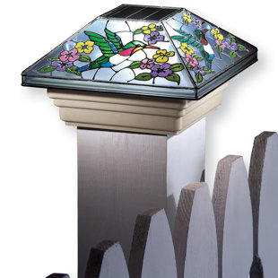 CANORA GREY Sebergham Black 3.75'' H Solar Powered Pier Mount Light