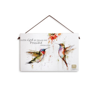 DEMDACO Hummingbird Inspirational On Canvas by Dean Crouser Painting