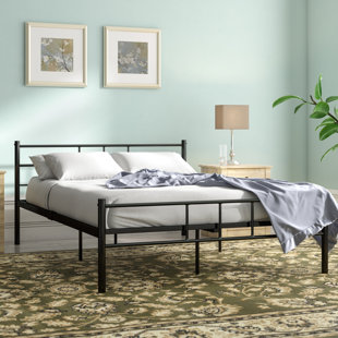 ZIPCODE DESIGN Dorset Metal Bed With Metal Slats & Centre Support Legs