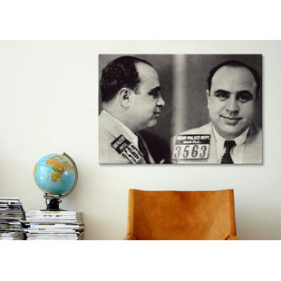 ICANVAS Mugshot Alphonse Gabriel Al Capone Chicago Gangster Outlaw Painting Print on Canvas