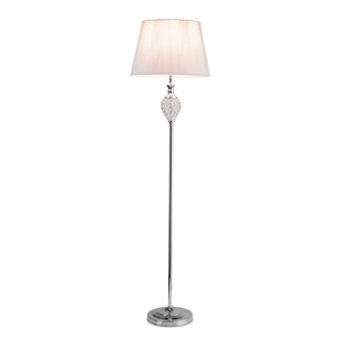 ROSDORF PARK Colten 161cm Chrome Crystal Decorative Modern Floor Lamp