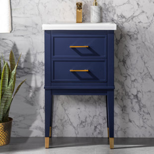 EVERLY QUINN Deon 20'' Single Bathroom Vanity with Ceramic Top