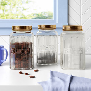WAYFAIR BASICS™ Glass Jar - Set of 3