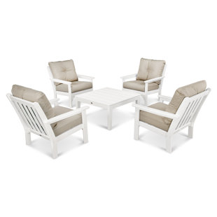 POLYWOOD® Vineyard 5-Piece Deep Seating Conversation Set
