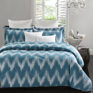 MAISON CONDELLE Emmeline Polyester Ring Stitch Chevron / Zig Zag Comforter Set