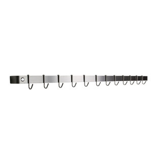 ENCLUME Handcrafted Wall Rack Utensil Bar with 12 Hooks