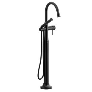 RIOBEL Momenti™ Single Hole Floor Mount Tub Filler Trim with C-Spout