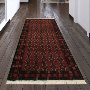 ECARPETGALLERY One-of-a-Kind Hand-Knotted 1980s Rizbaft Red/Brown 3'3" x 6' Wool Area Rug