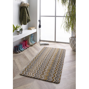 BUDDY Zig Zag Tufted Ochre Rug