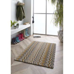 BUDDY Zig Zag Tufted Ochre Rug