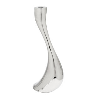 GODINGER SILVER ART CO Swan Stainless Steel Tabletop Candlestick