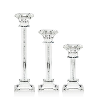 GODINGER SILVER ART CO Skye 3 Piece Tapered Candlestick Holder Set